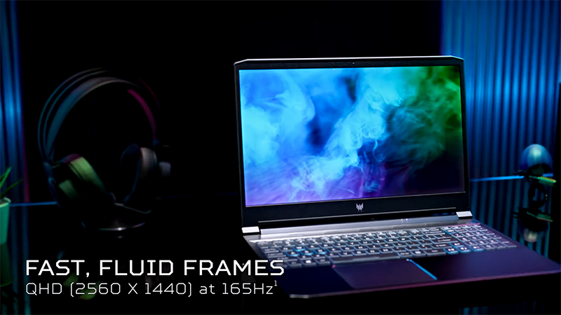 Laptop Acer Predator Triton 300 được trang bị m&agrave;n h&igrave;nh lớn, tần số qu&eacute;t cao